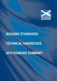 Building standards - Technical Handbooks - 2019 Changes summary