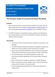 European single procurement document (Scotland)