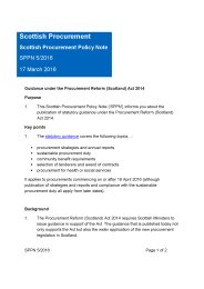 Guidance under the Procurement Reform (Scotland) Act 2014