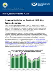 Housing statistics for Scotland 2019: key trends summary
