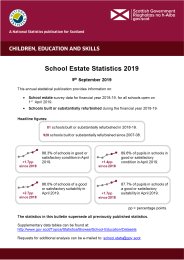 School estate statistics 2019