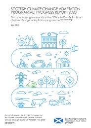 Scottish climate change adaptation programme: progress report 2020. First annual progress report on the "Climate ready Scotland: climate change adaptation programme 2019-2024"