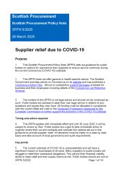 Supplier relief due to COVID-19