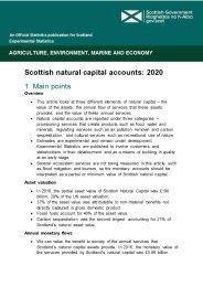 Scottish natural capital accounts: 2020