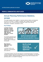 Annual planning performance statistics, 2019/20
