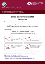 School estate statistics 2020