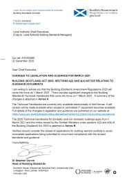 Changes to legislation and guidance for March 2021 - Building (Scotland) Act 2003 - Sections 4(2) and 4(4) Notice relating to guidance documents