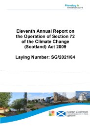 Eleventh annual report on the operation of section 72 of the Climate Change (Scotland) Act 2009