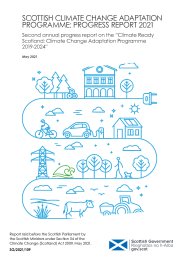 Scottish climate change adaptation programme: progress report 2021. Second annual progress report on the "Climate ready Scotland: climate change adaptation programme 2019-2024"