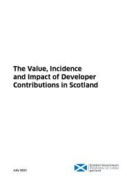 Value, incidence and impact of developer contributions in Scotland