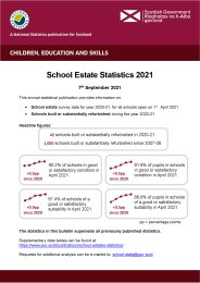 School estate statistics 2021