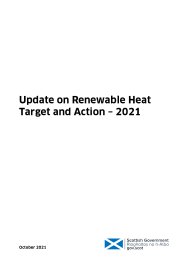 Update on renewable heat target and action - 2021