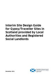 Interim site design guide for gypsy/traveller sites in Scotland provided by local authorities and registered social landlords