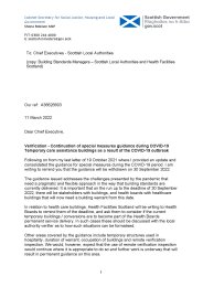 Verification - continuation of special measures guidance during COVID-19. Temporary care assistance buildings as a result of the COVID-19 outbreak