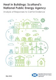 Heat in buildings: Scotland's national public energy agency. Analysis of responses to call for evidence