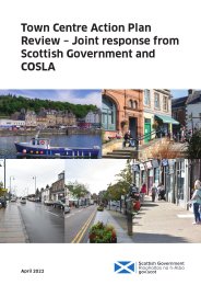 Town centre action plan review - joint response from Scottish Government and COSLA