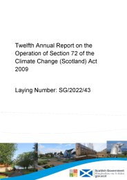 Twelfth annual report on the operation of section 72 of the Climate Change (Scotland) Act 2009