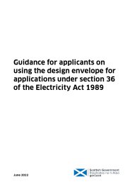 Guidance for applicants on using the design envelope for applications under section 36 of the Electricity Act 1989