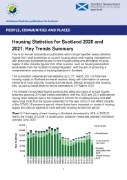 Housing statistics for Scotland 2020 and 2021: key trends summary