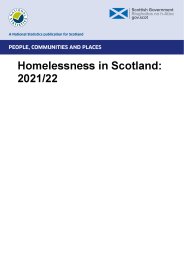 Homelessness in Scotland: 2021/22