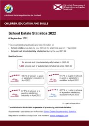 School estate statistics 2022