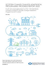 Scottish climate change adaptation programme: progress report 2023. Fourth annual progress report on the "Climate ready Scotland: Scotland's climate change adaptation programme 2019 to 2024"