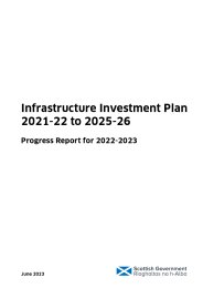 Infrastructure investment plan 2021-22 to 2025-26. Progress report for 2022-2023