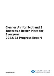 Cleaner air for Scotland 2. Towards a better place for everyone. 2022/23 progress report