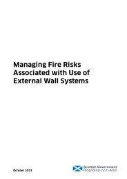 Managing fire risks associated with use of external wall systems