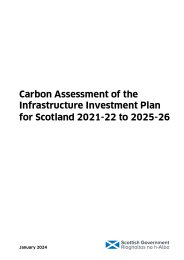 Carbon assessment of the infrastructure investment plan 2021-22 to 2025-26
