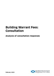 Building warrant fees: Consultation. Analysis of consultation responses