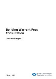 Building warrant fees: Consultation. Outcome report