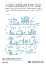 Scottish climate change adaptation programme: progress report 2023-24. Fifth annual progress report on the "Climate ready Scotland: Scotland's climate change adaptation programme 2019 to 2024"