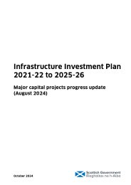 Infrastructure investment plan 2021-22 to 2025-26. Major capital projects progress update (August 2024)