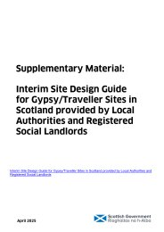 Supplementary material: interim site design guide for gypsy/traveller sites in Scotland provided by local authorities and registered social landlords