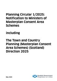 Notification to Ministers of masterplan consent area schemes including the Town and Country Planning (Masterplan Consent Area Schemes) (Scotland) Direction 2025