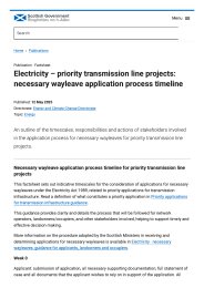 Electricity - priority transmission line projects: necessary wayleave application process timeline