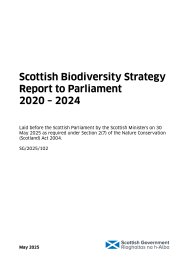 Scottish biodiversity strategy - report to Parliament: 2020-2024