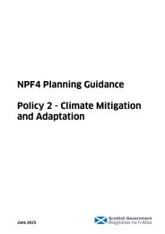 NPF4 planning guidance. Policy 2 - climate mitigation and adaptation