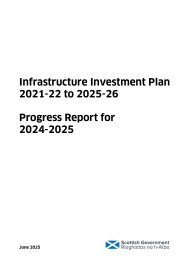 Infrastructure investment plan 2021-22 to 2025-26. Progress report for 2024-2025