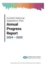 Scottish national adaptation plan. Annual progress report. 2024 - 2025