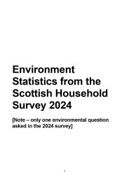 Environment statistics from the Scottish Household Survey 2024