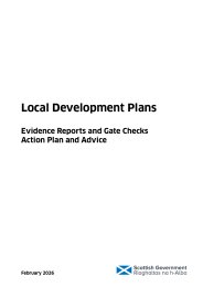 Local development plans. Evidence reports and gate checks. Action plan and advice