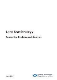 Land use strategy. Supporting evidence and analysis