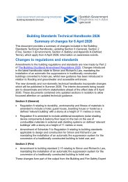 Building standards technical handbooks 2026. Summary of changes for 6 April 2026