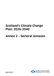 Scotland's climate change plan: 2026-2040. Annex 2 - sectoral annexes