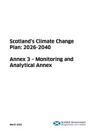 Scotland's climate change plan: 2026-2040. Annex 3 - monitoring and analytical annex