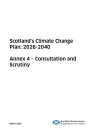 Scotland's climate change plan: 2026-2040. Annex 4 - consultation and scrutiny