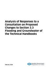 Analysis of responses to a consultation on proposed changes to section 3.3 flooding and groundwater of the technical handbooks