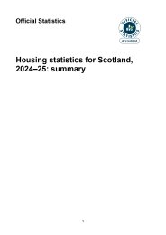 Housing statistics for Scotland, 2024-25: key trends summary